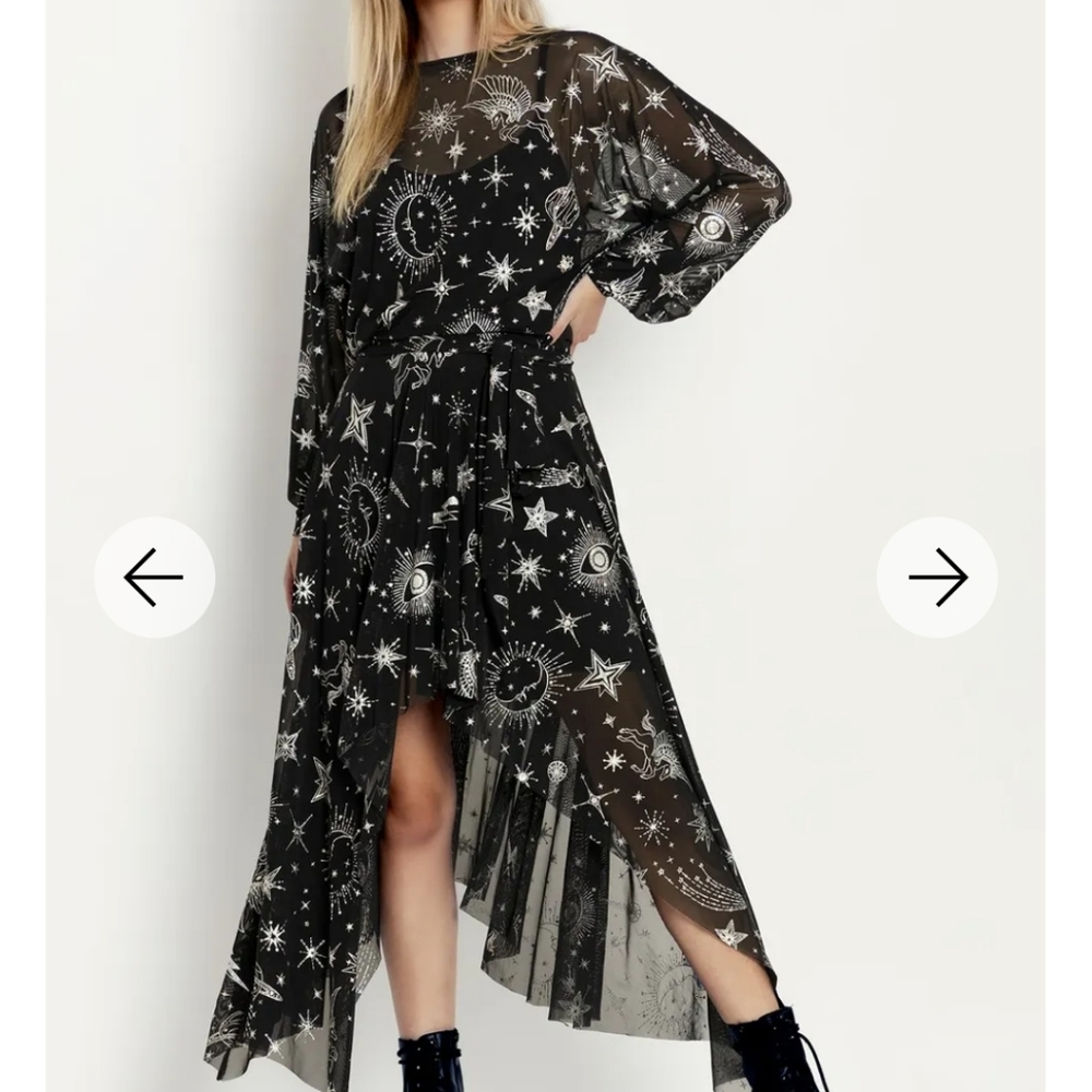 NWT Sky Diamonds Sheer Dance Teacher Dress